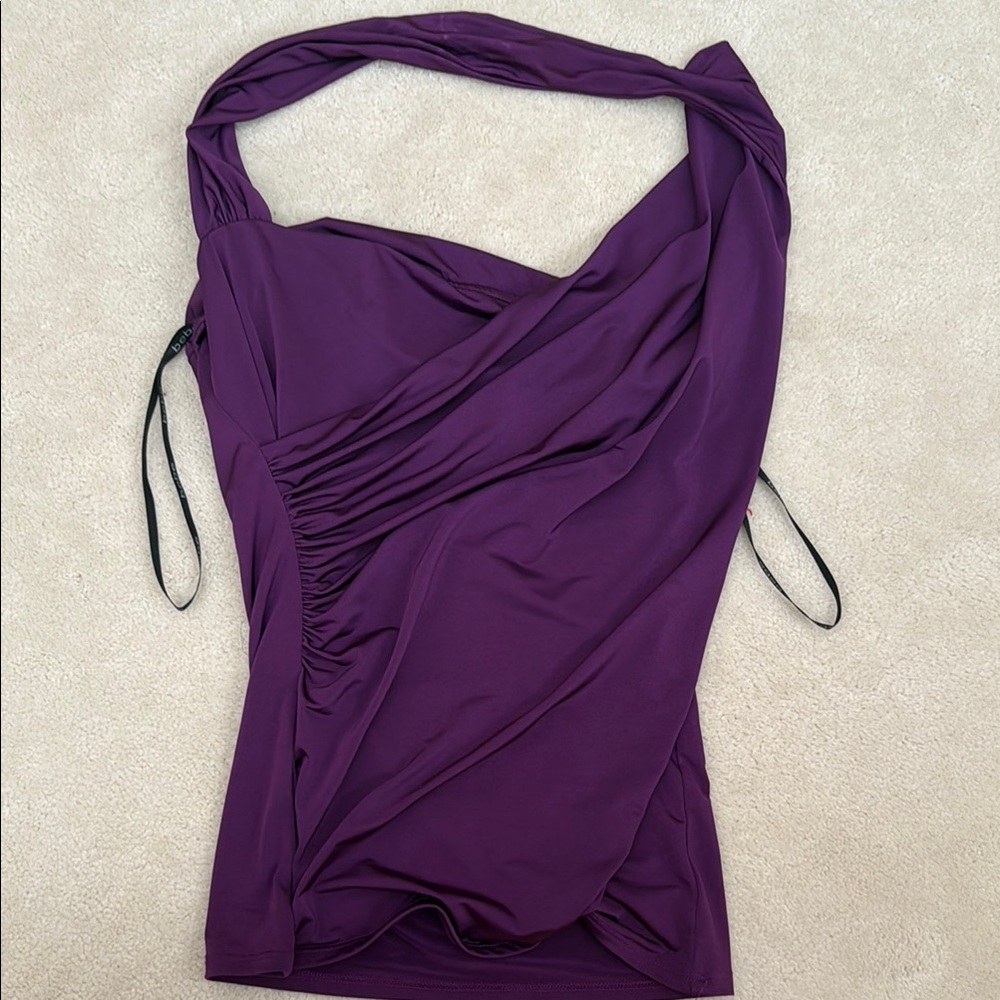Bebe Purple Draped Top